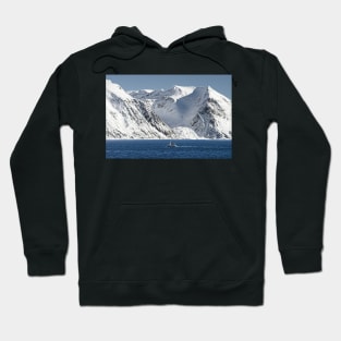 Norway Winter Landscape - Sea Mountains and Snow Hoodie